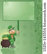 st., Patrick's, fundo