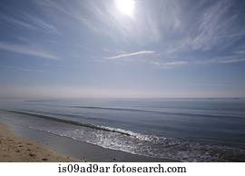 View of sea and sky, Poole, Dorset, UK