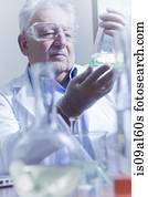 Senior scientist working at laboratory