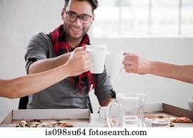 desenhistas moda, ligado, lunchbreak