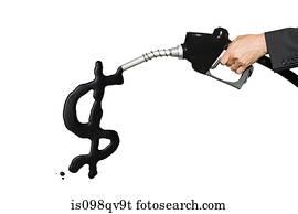 Dollar sign in gasoline