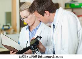 doutores, em, laboratório