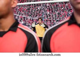 falta, durante, um, fósforo football