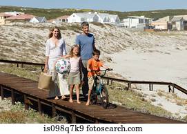 família, em, a, costa