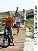 família, em, a, costa