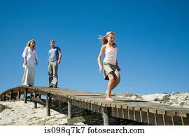 família, em, a, costa