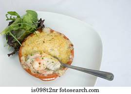Fish pie with prawns