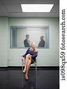 frau, in, interview, zimmer frau, in, interview, zimmer