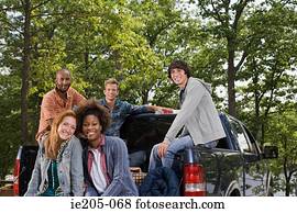 Friends on a road trip