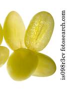 Grapes on white background