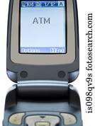 operação bancária, ligado, cellphone