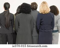 Rear view of businesswomen