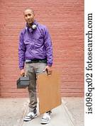 retrato, de, um, artista