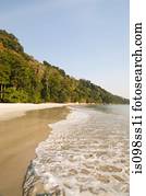 Tranquil beach scene