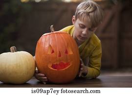 escultura abóbora, para, dia das bruxas