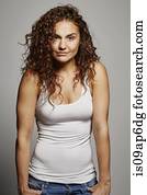 Portrait of woman in tank top