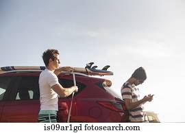 Friends on road trip