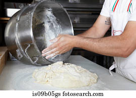 padeiro, em, panificadora, fazer, pão