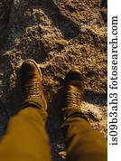 Point of view shot of man's feet