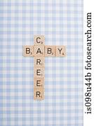 jogo, azulejo, letras, soletrando, carreira, e, bebê