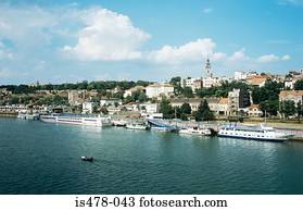Belgrade and danube river