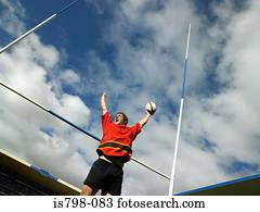 jogador rúgbi, celebrando