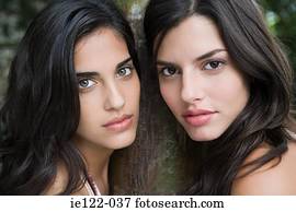 dois, mulheres bonitas