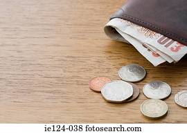 A wallet and money A wallet and money