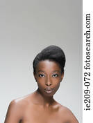 Portrait of a woman with a hairstyle