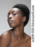 Portrait of a woman with a hairstyle