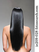 Rear view of a woman with long hair