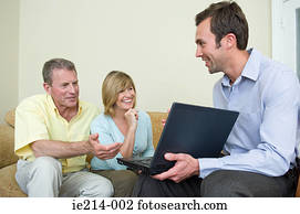 Couple and financial advisor