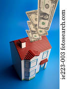 Money going into house