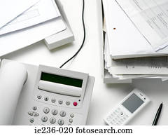 Objects on an office desk