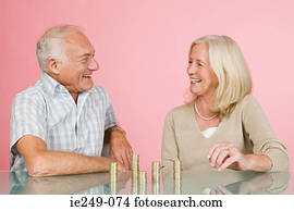 Couple with coins