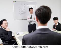 businesspeople, do, setkání