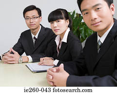 businesspeople, 在, 會議