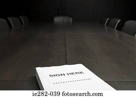 contrato, ligado, um, tabela conferência