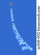 An airplanes carbon footprint