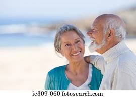 Senior couple at beach