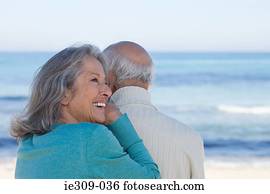 Senior couple at the beach