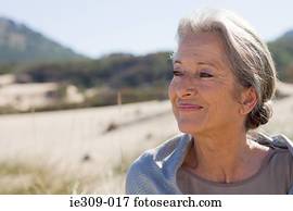 Serene looking senior woman Serene looking senior woman