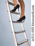 escalando, a, escada carreira