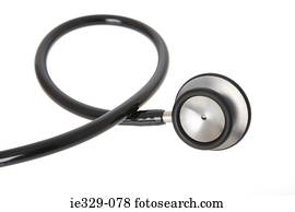 Stethoscope on a white background