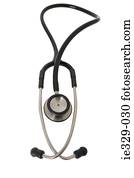Stethoscope on a white background