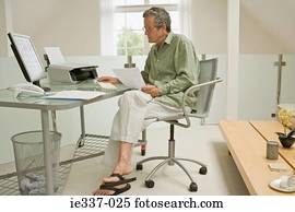Man using computer