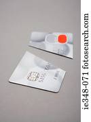 Credit card cut in half