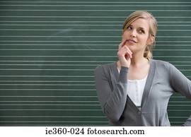 professor, por, quadro-negro