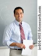 retrato, de, um, professor