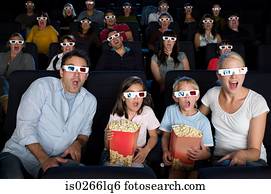 a, kino, publikum, aufpassen, a, 3d, film a, kino, publikum, aufpassen, a, 3d, film